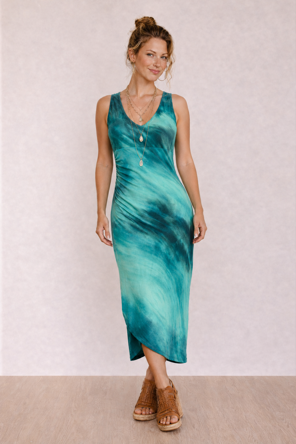 Shanti Midi Dress M / JETSTREAM