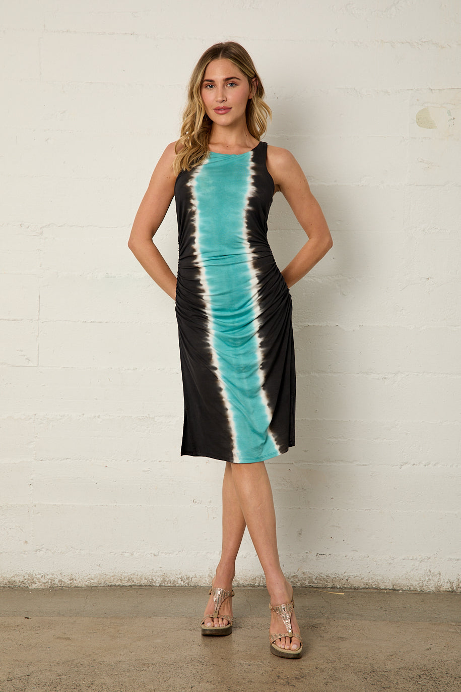 fit and flare cotton dress Tye Dye Dress main image 0