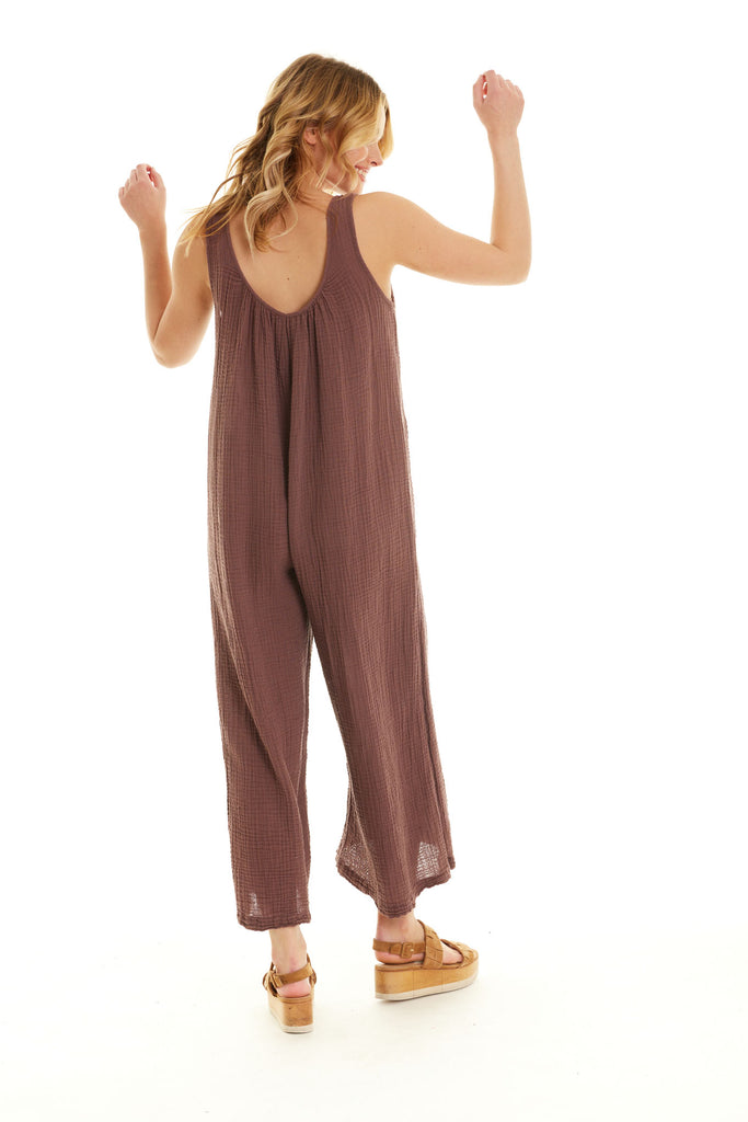 Organic Gauze Aloha Jumpsuit