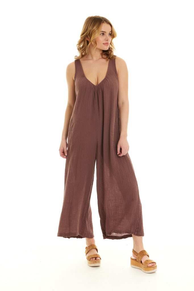 Organic Gauze Aloha Jumpsuit