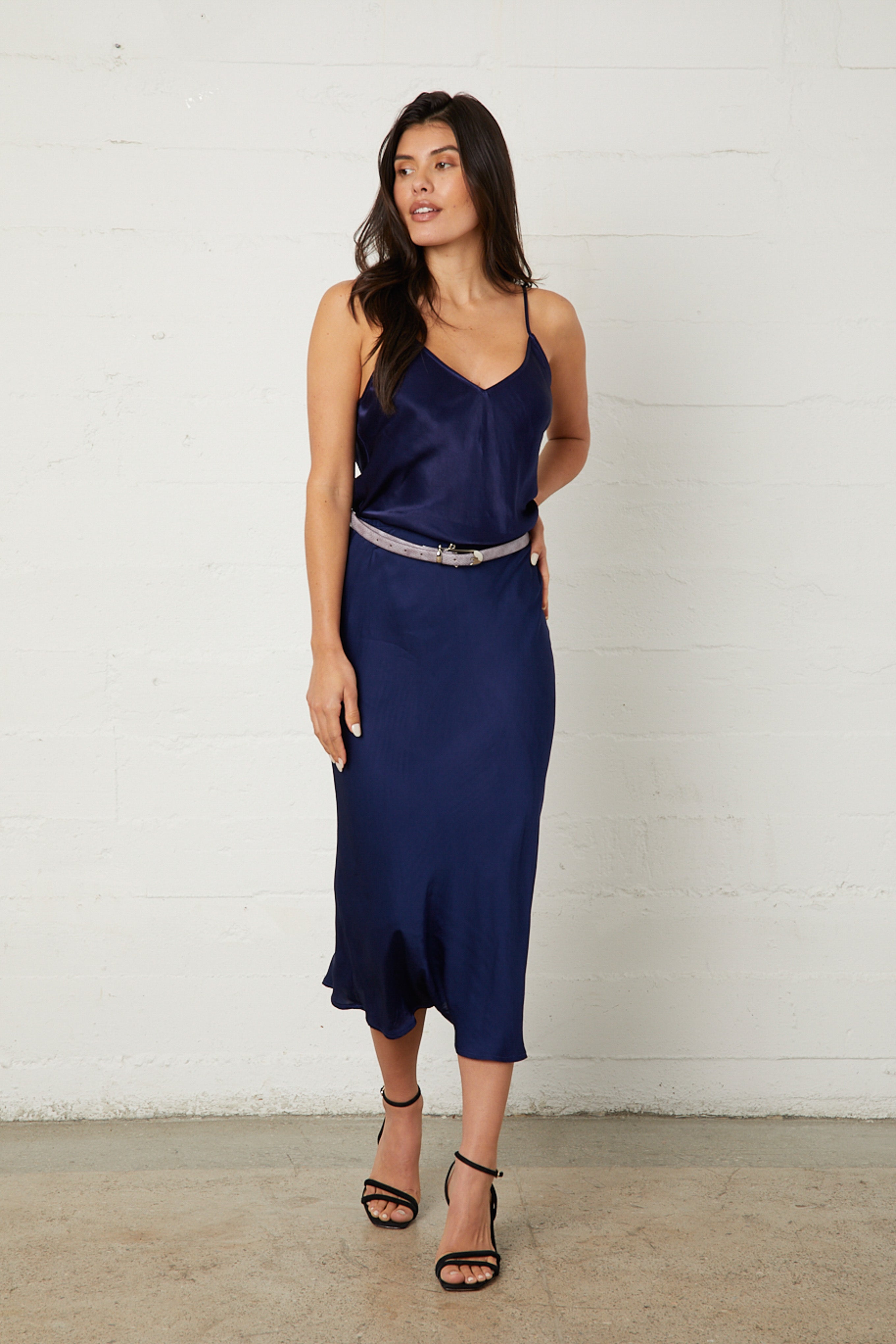 Ariel Satin Bias Skirt