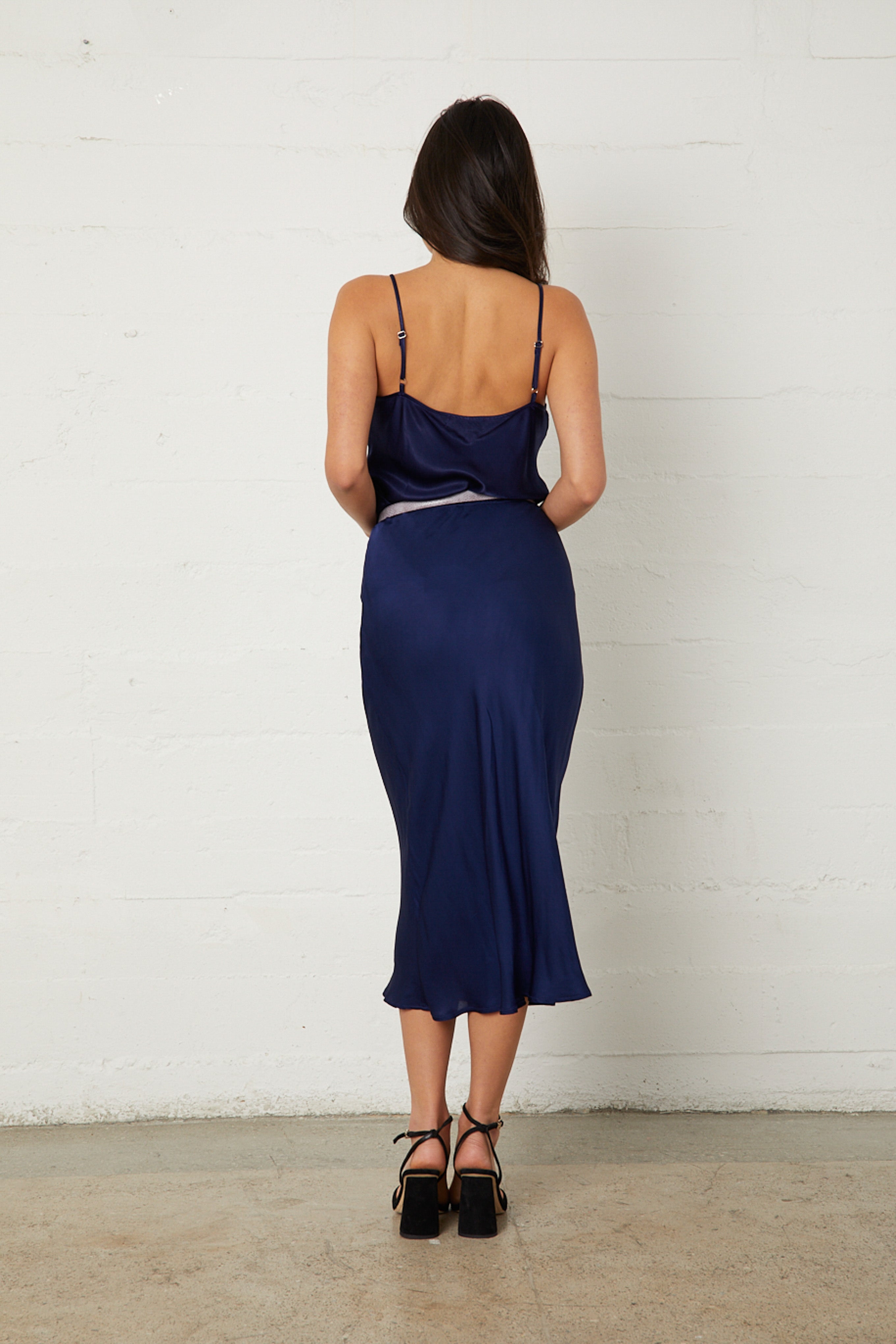 Ariel Satin Bias Skirt